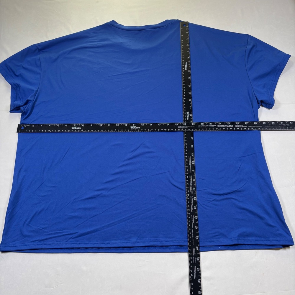 Misifi Mens 4XL Royal Blue Performance T-Shirt Short Sleeve Wicking Stretch - Picture 8 of 9